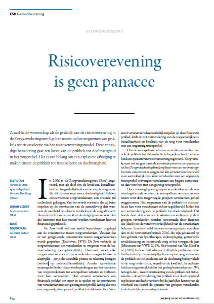 Eerste pagina van ESB-artikel